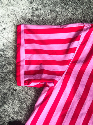 Collar Neck Button Down Shirt- Pink