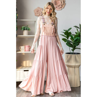 Pink Boho Overalls