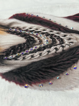 Cream Gameday Collie Rhinestone Graphic Tee