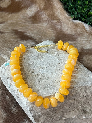 Dopamine colorful boho beaded necklace, handmade