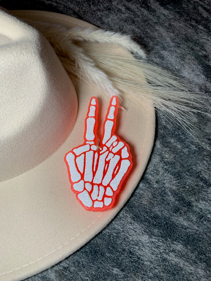 Candy Corn Peace Hand Freshie