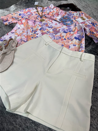 High Waisted Dressy Formal A-Line Shorts