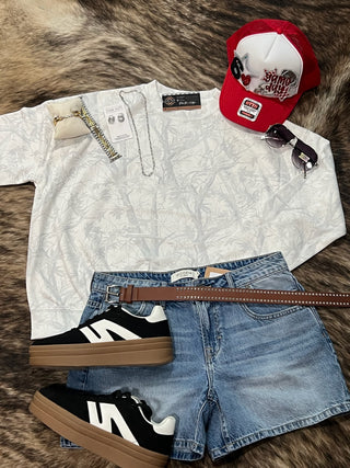 White Camo Crew Neck Sweatshirt