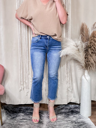 Mid rise cropped flare jeans - Jayden Layne