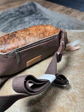 Trinity River Cowhide Fringe Belt Bag