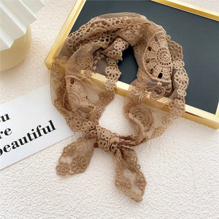 Lace Floral Triangle Scarf