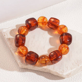Acrylic Beaded Bracelet Irregular Square Round
