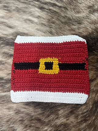 Christmas Santa Belt Crochet Trivet