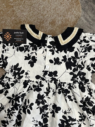 Black Floral Dress - Sisters set