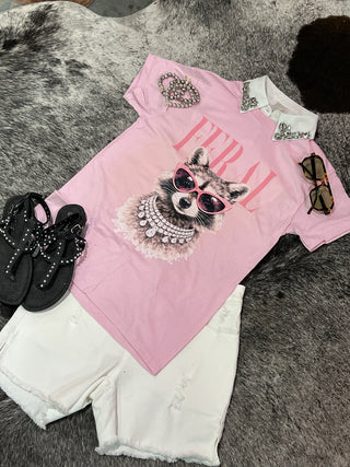 Feral Racoon Boujee Tee