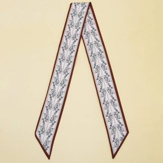 Letter & Floral Twilly Scarf