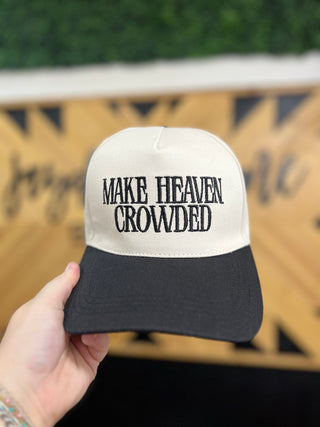 Make Heaven Crowded Two Tone Canvas Trucker Hat