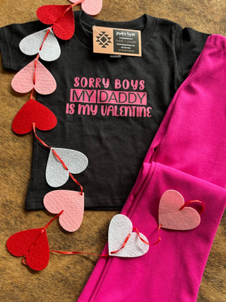 Girls Valentines Daddy Tee