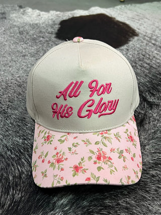 All for His Glory Two Tone Canvas Trucker Hat