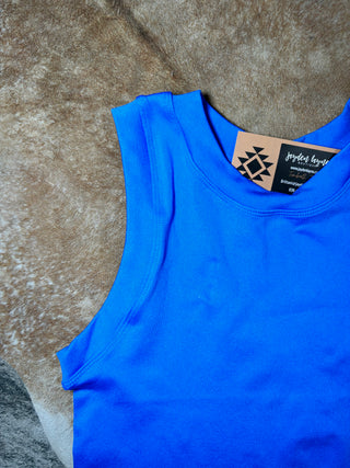 Royal Blue Thick Banded Tank Top