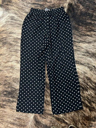 Plus Wide Leg Polka Dot Pants