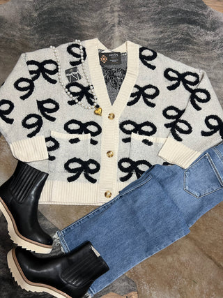 Coquette bow cardi