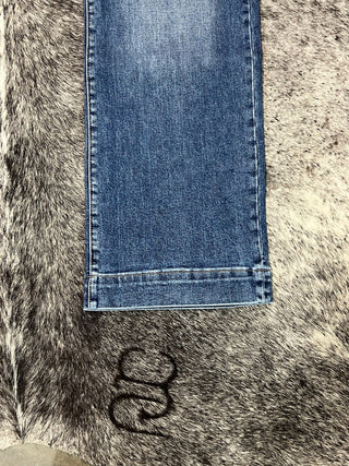 Mid Rise Stretch Trouser Wide Leg Jeans