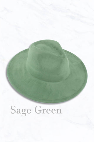 Suede Large Eaves Peach Top Fedora Hat