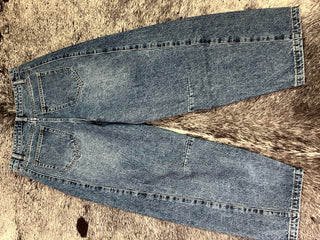 Cropped Denim Barrel Jeans