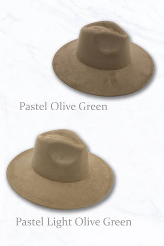 Suede Large Eaves Peach Top Fedora Hat