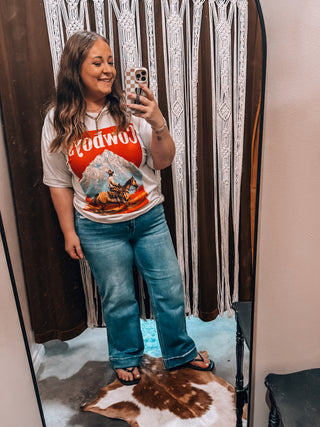 Risen Mid Rise Crop Straight With Tailored Cuffed Jeans