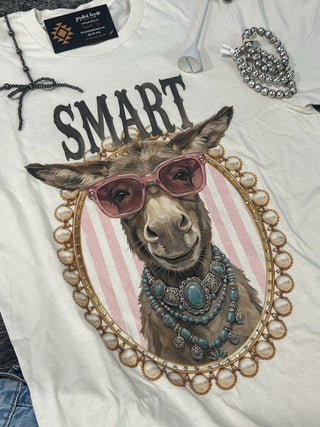 Smart A** Rhinestone Donkey Graphic Tee