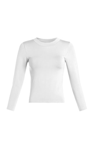 Black Mock Neck Thick Banded Long Sleeve Top