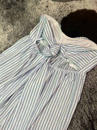 Seaside Stripe Strapless Wide-Leg Jumpsuit