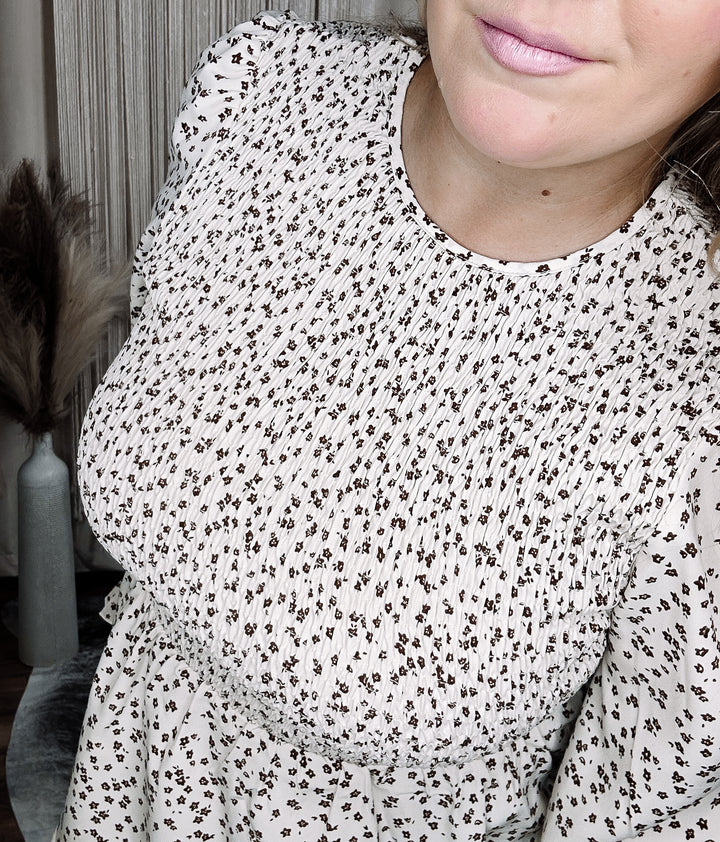 Sissy Peplum Smocked Top