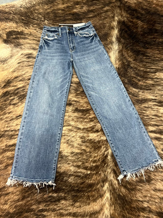 High Rise Stretch Slim Straight Jeans