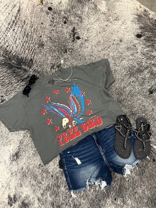 Free Bird 22 Vintage Relaxed Crop Tee