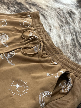 Plus Size Western Print Lounge Set
