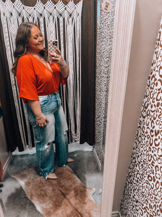Coral Surplice Airflow Top