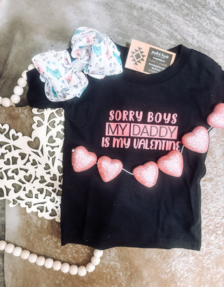 Girls Valentines Daddy Tee