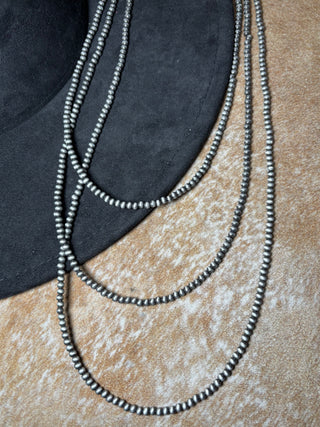 Triple Strand Navajo Bead Necklace