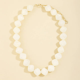 Irregular Marble Resin Beaded Necklace