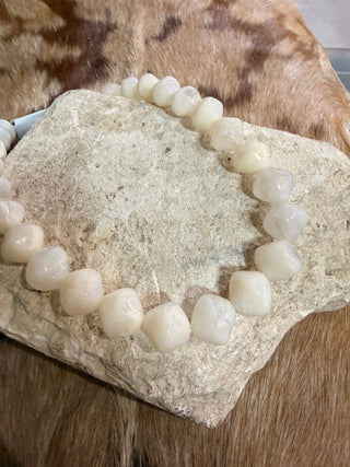 Irregular marble resin beaded necklace
