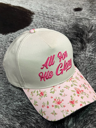 All for His Glory Two Tone Canvas Trucker Hat