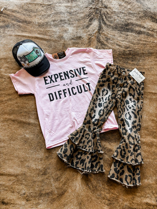 Pink Kids Expensive and Difficult Tee