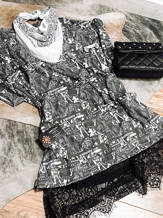 Black Lace Skort Extender with Built-In Shorts Liner