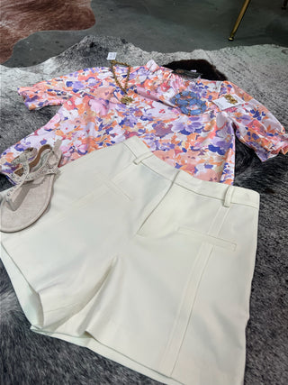High Waisted Dressy Formal A-Line Shorts