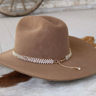 Gold rhinestone bling hat band The Loretta, photo 5