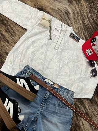 White Camo Crew Neck Sweatshirt