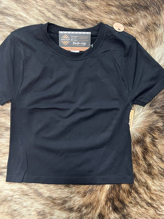 Crew neck performance seamless top