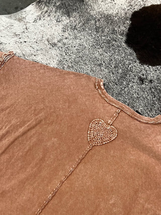 Half Sleeve Mineral Washed Dress