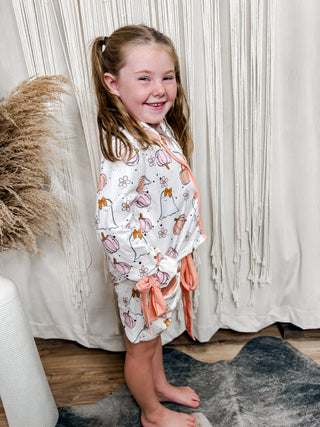 Girls Ghost Pumpkin Pajama Set