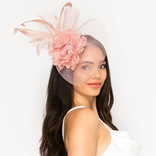 Peonies Styled Fastened Fascinator