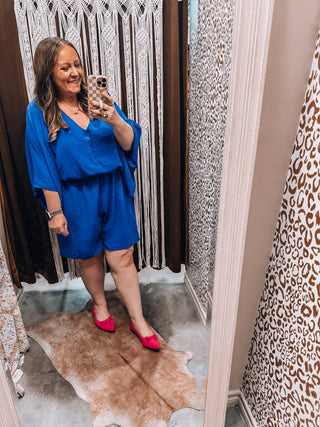 Plus Size Airflow Dolman Sleeve Romper