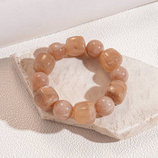 Acrylic Beaded Bracelet Irregular Square Round